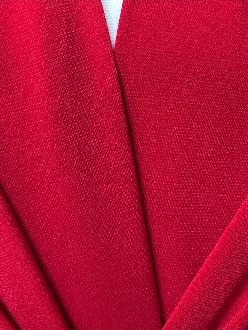MICHAEL Michael Kors Red Asymmetrical High-Low Short Sleeve Wrap Dress 8 - Picture 5 of 14